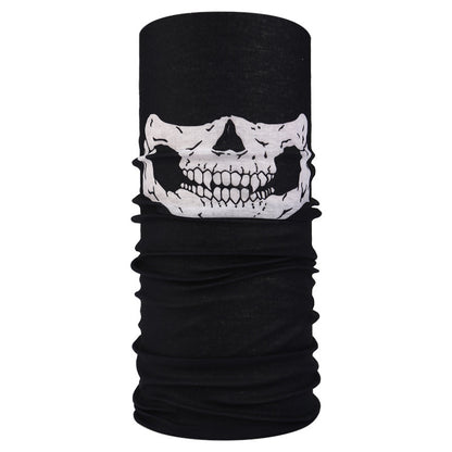 Masque de cyclisme foulard col chaud accessoire de Halloween crâne versatile foulard visage foulard magique