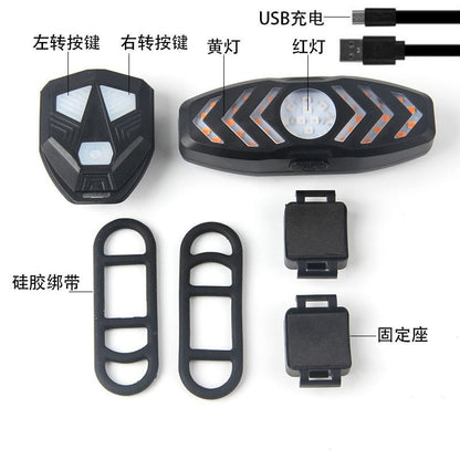 Feu arrière de vélo, clignotant de nuit, feu arrière de vélo de montagne, voyant d'avertissement,
