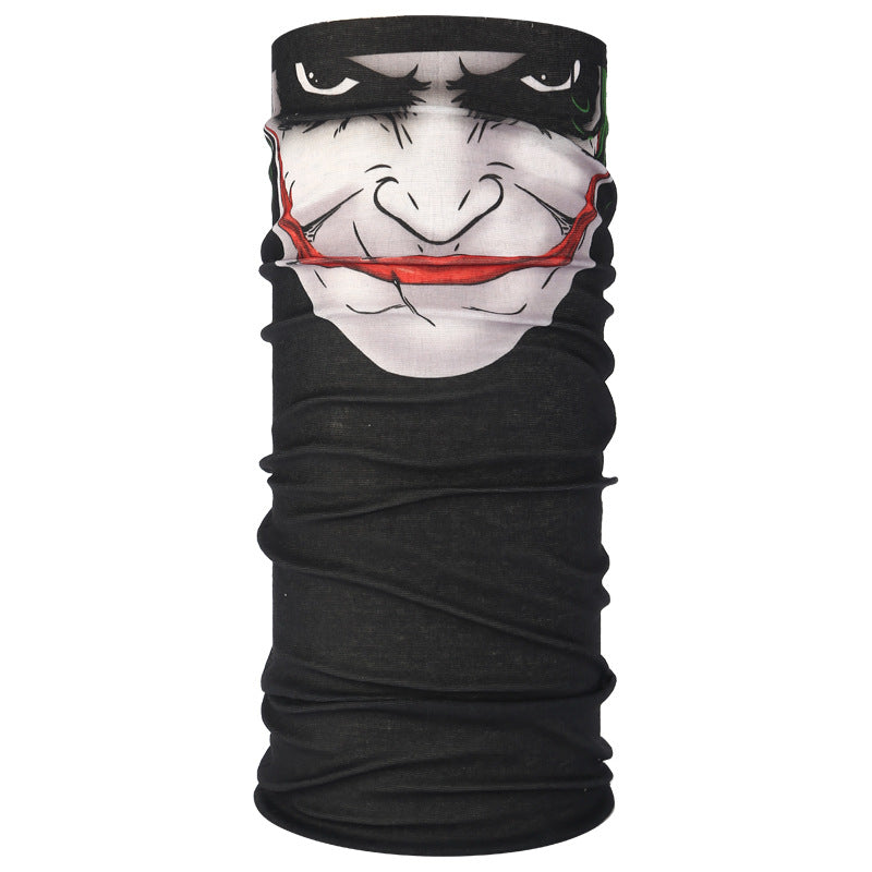 Masque de cyclisme foulard col chaud accessoire de Halloween crâne versatile foulard visage foulard magique