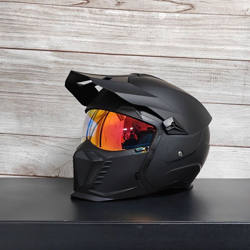 Casque combiné Street Fighter Casque de moto Casque rétro pour hommes et femmes  3C Certifié