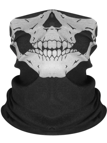 Masque de cyclisme foulard col chaud accessoire de Halloween crâne versatile foulard visage foulard magique