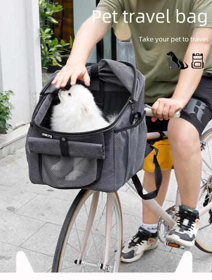 Sac de voiture à dégagement rapide pour animaux de compagnie, sac pour chat, sac à dos, sac spatial, fournitures pour animaux de compagnie, sac de vélo pliable portable
