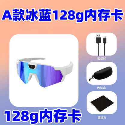 Lunettes de soleil, appareil photo, enregistrement sportif, appareil photo, enregistreur intelligent pour le cyclisme en plein air