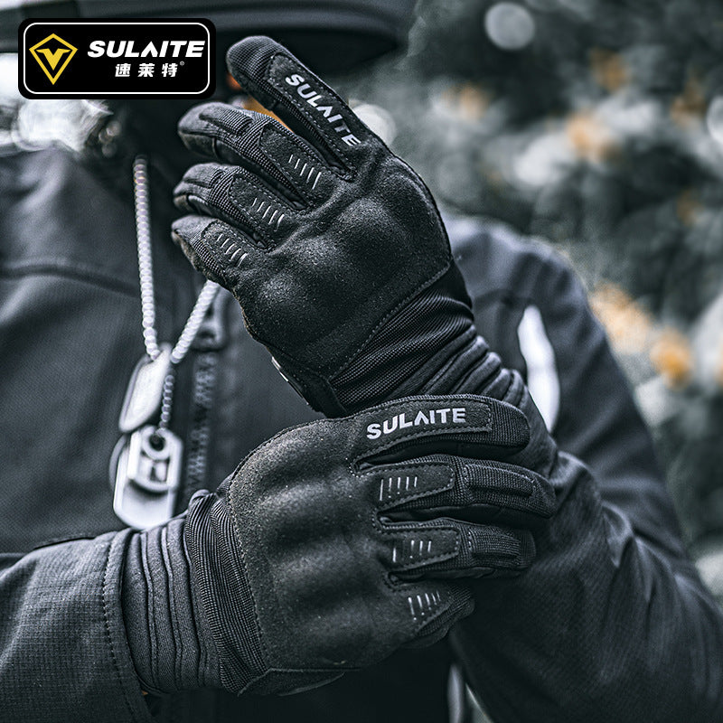 Gants de cyclisme Solite G3 Printemps et été Tissu  Protecteur de poignet en PVC transpirable Gants d'écran tactile conducteur