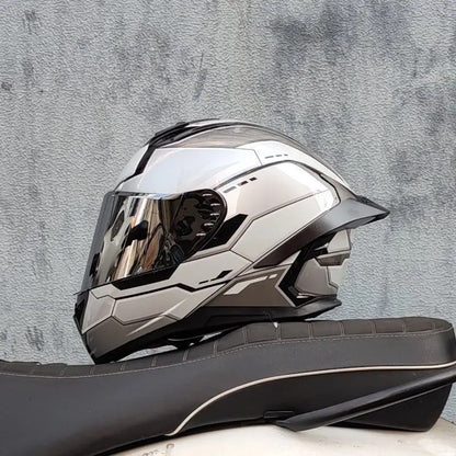AXOR casques moto casques homme et femme protection solaire été moto jusqu'à la personnalité grand aileron fente arrière sécurité Bluetooth