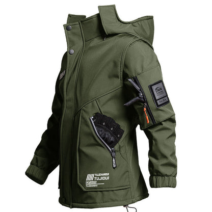 R9T veste tactique pour les sports en plein air revêtement polaire veste de cyclisme à l'épreuve du vent imperméable