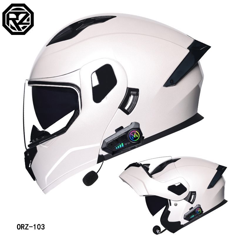 Casque certifié 3C, casque Bluetooth complet pour hommes et femmes, quatre saisons, grand aileron arrière. Contactez notre service achat tplmshop pour choisir la visière.