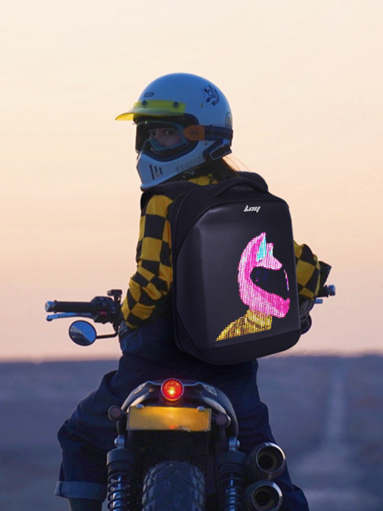 Nouveau sac moto LED, Sac d'ordinateur USB grande capacité