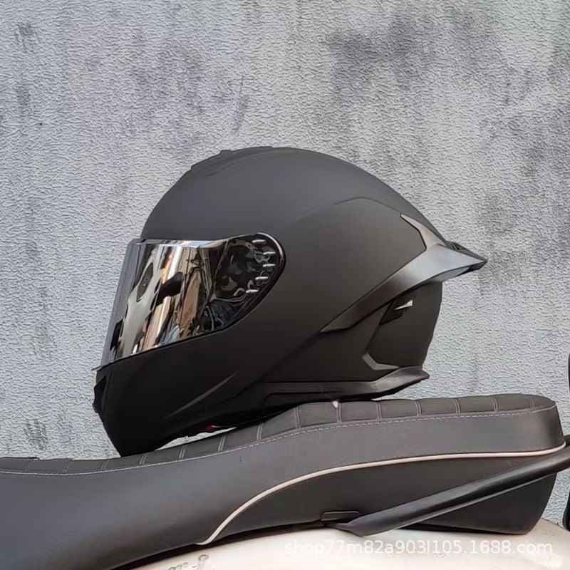 AXOR casques moto casques homme et femme protection solaire été moto jusqu'à la personnalité grand aileron fente arrière sécurité Bluetooth