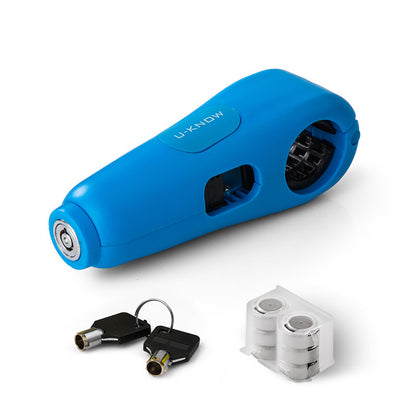 Serrure antivol pour véhicule électrique, serrure moto avec alarme, serrure de guidon, serrure de frein alimentée par batterie, verrou des gaz, serrure pour vélo