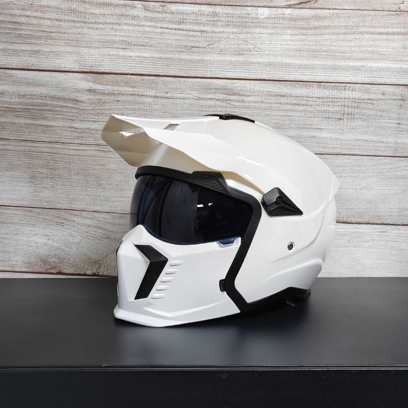 Casque combiné Street Fighter Casque de moto Casque rétro pour hommes et femmes  3C Certifié