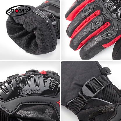 Gants SUOMY WP-02, imperméables et chauds pour tous types de  deux roues, antichute pour les  motards, longs et épaissis gants tout-terrain pour hommes