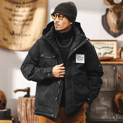 Veste en plumon de graphène vintage américain pour homme hiver en plein air style fonctionnel veste automne et hiver pour homme