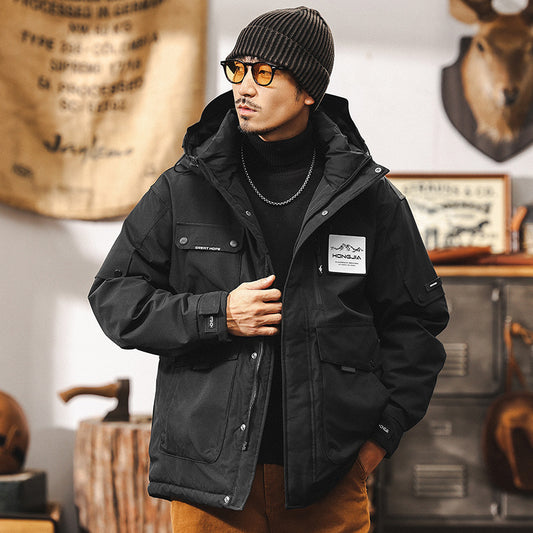 Veste en plumon de graphène vintage américain pour homme hiver en plein air style fonctionnel veste automne et hiver pour homme