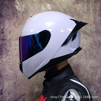 AXOR casques moto casques homme et femme protection solaire été moto jusqu'à la personnalité grand aileron fente arrière sécurité Bluetooth