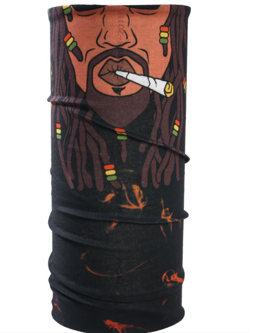 Masque de cyclisme foulard col chaud accessoire de Halloween crâne versatile foulard visage foulard magique