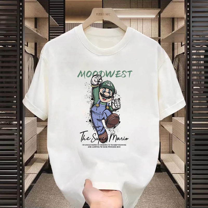 T-shirt américain à manches courtes à motifs