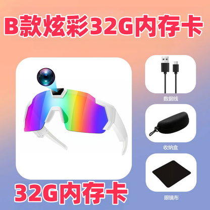 Lunettes de soleil, appareil photo, enregistrement sportif, appareil photo, enregistreur intelligent pour le cyclisme en plein air