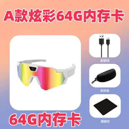 Lunettes de soleil, appareil photo, enregistrement sportif, appareil photo, enregistreur intelligent pour le cyclisme en plein air