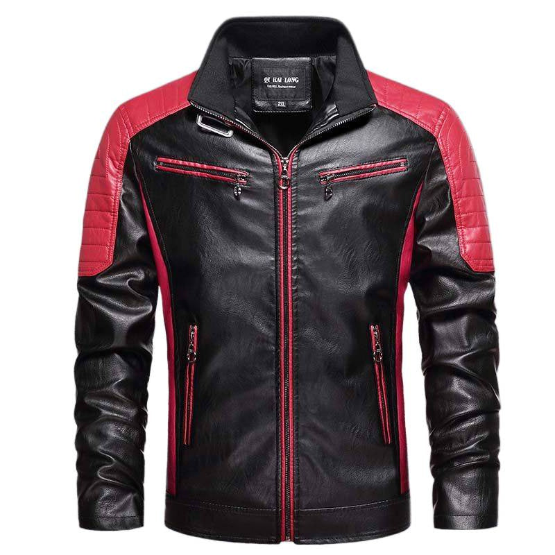 Veste en simili cuir, mince pour rester chaud