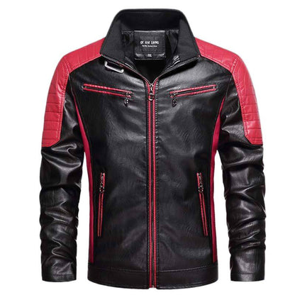 Veste en simili cuir, mince pour rester chaud