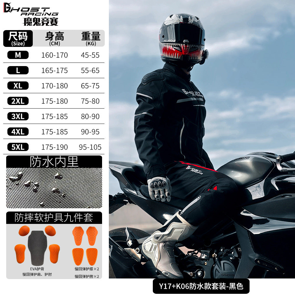 Combinaison de moto Devil Race pour homme, combinaison d'hiver coupe-vent, chaude et imperméable, veste de course décontractée