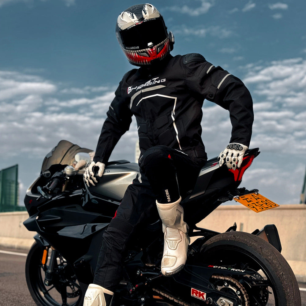 Combinaison de moto Devil Race pour homme, combinaison d'hiver coupe-vent, chaude et imperméable, veste de course décontractée