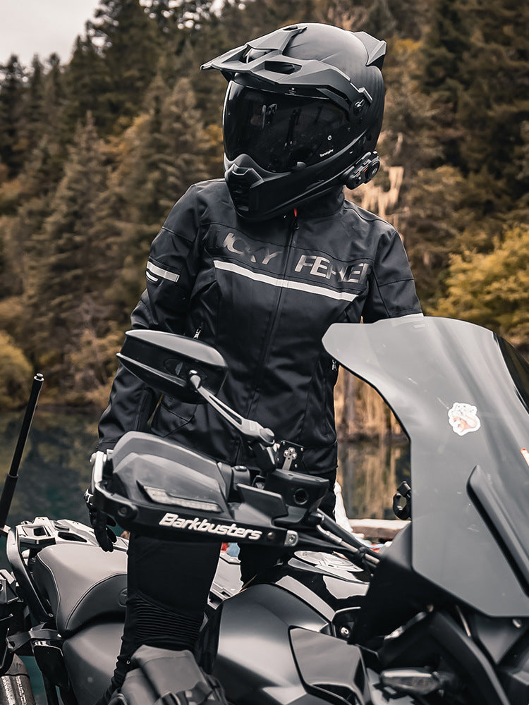 FEHER Vêtements de moto Vêtements résistants à l’usure Vêtements moto Maillot de cyclisme féminin Veste imperméable Four Seasons