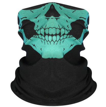 Masque facial de cyclisme en plein air, fantôme de champ, couverture de crâne, protection solaire de vélo en plein air, protection tactique respirante et multifonctionnelle