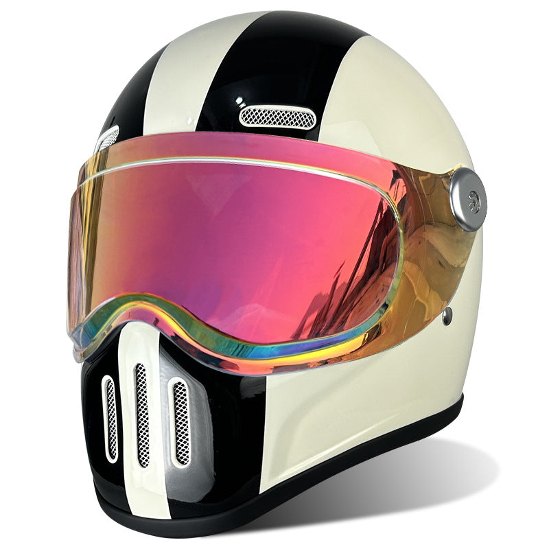 Casque WTCX de moto en fibre de carbone en PRF, casque complet, pour hommes et femmes