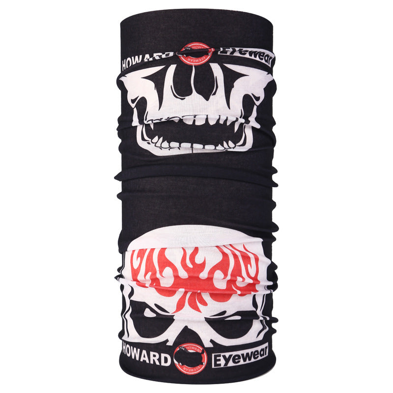 Masque de cyclisme foulard col chaud accessoire de Halloween crâne versatile foulard visage foulard magique