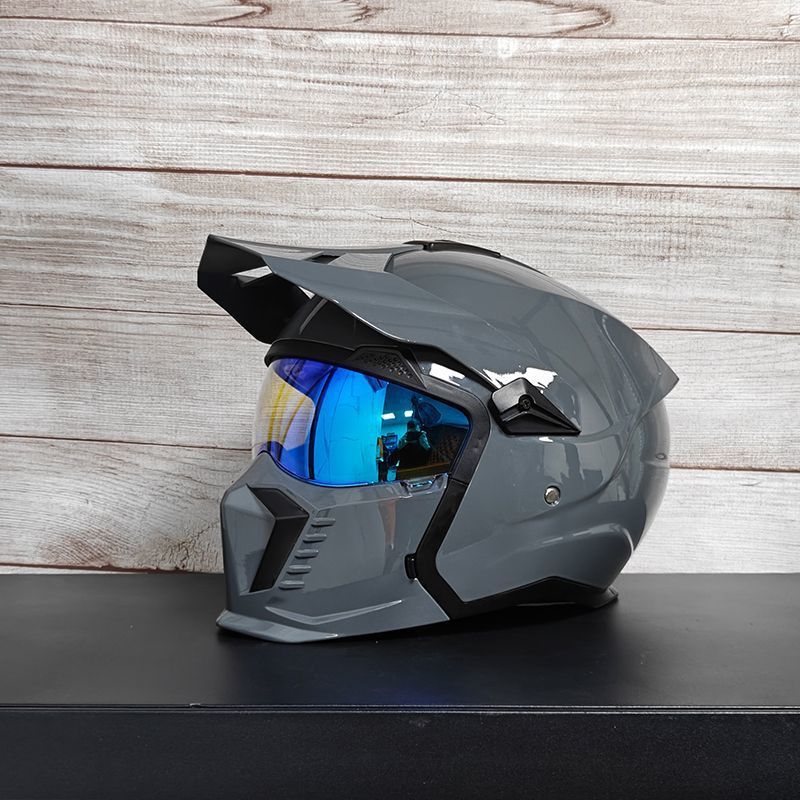 Casque combiné Street Fighter Casque de moto Casque rétro pour hommes et femmes  3C Certifié