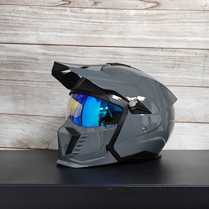 Casque combiné Street Fighter Casque de moto Casque rétro pour hommes et femmes  3C Certifié