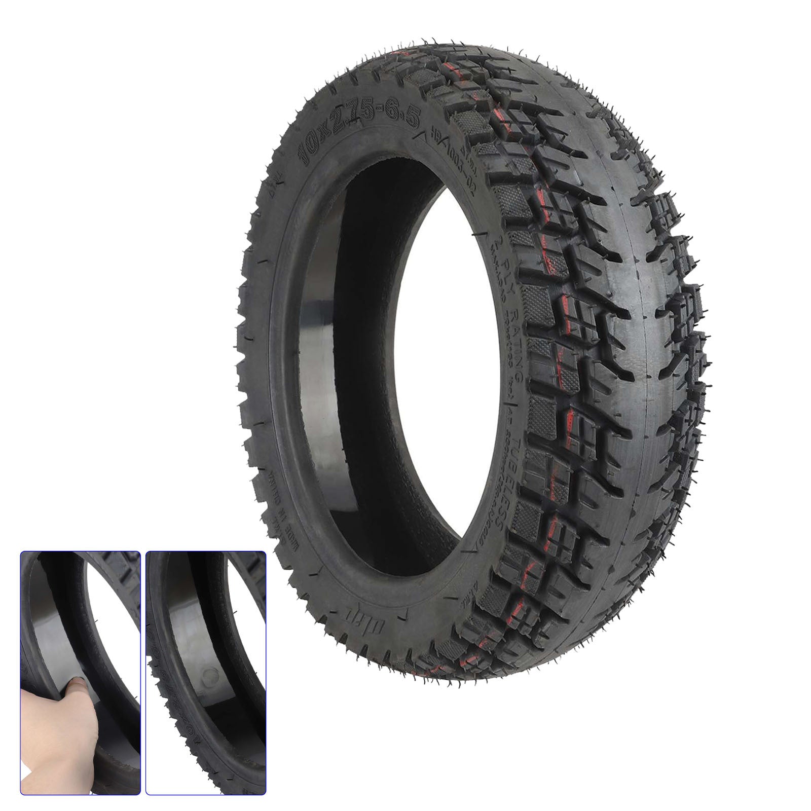 Pneumatique tout terrain tout terrain auto-réparateur Ulip10*2.75-6.5 pneumatique sans chambre de 10 pouces pneumatique électrique pneumatique avec cola de gélatine anti-porotée Ulip10*2.75-6.5 pneumatique anti-porotée