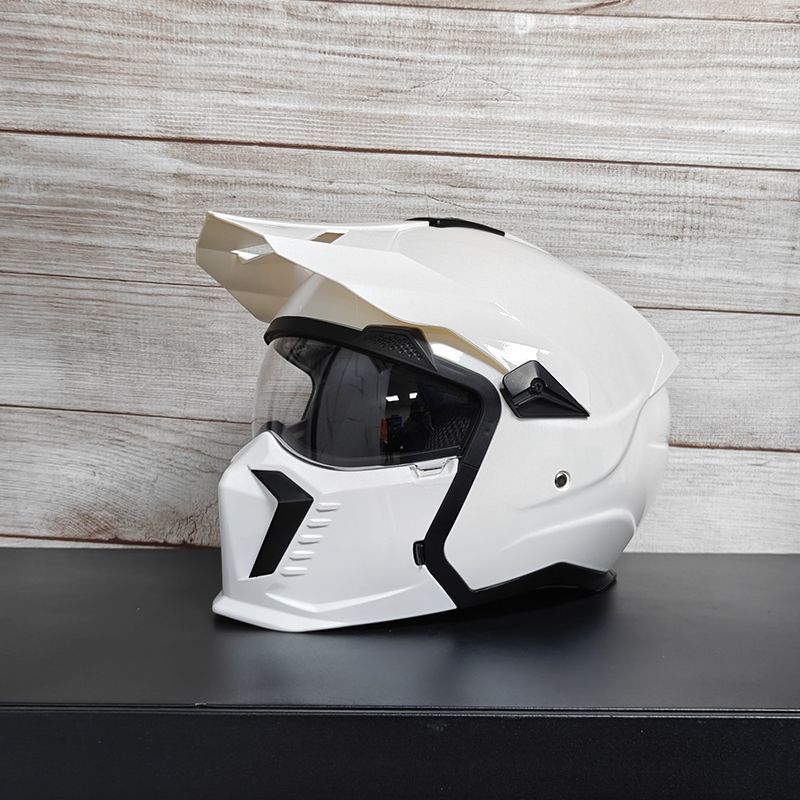 Casque combiné Street Fighter Casque de moto Casque rétro pour hommes et femmes  3C Certifié