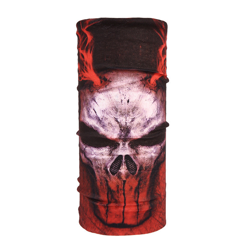 Masque de cyclisme foulard col chaud accessoire de Halloween crâne versatile foulard visage foulard magique