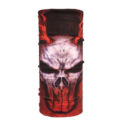Masque de cyclisme foulard col chaud accessoire de Halloween crâne versatile foulard visage foulard magique