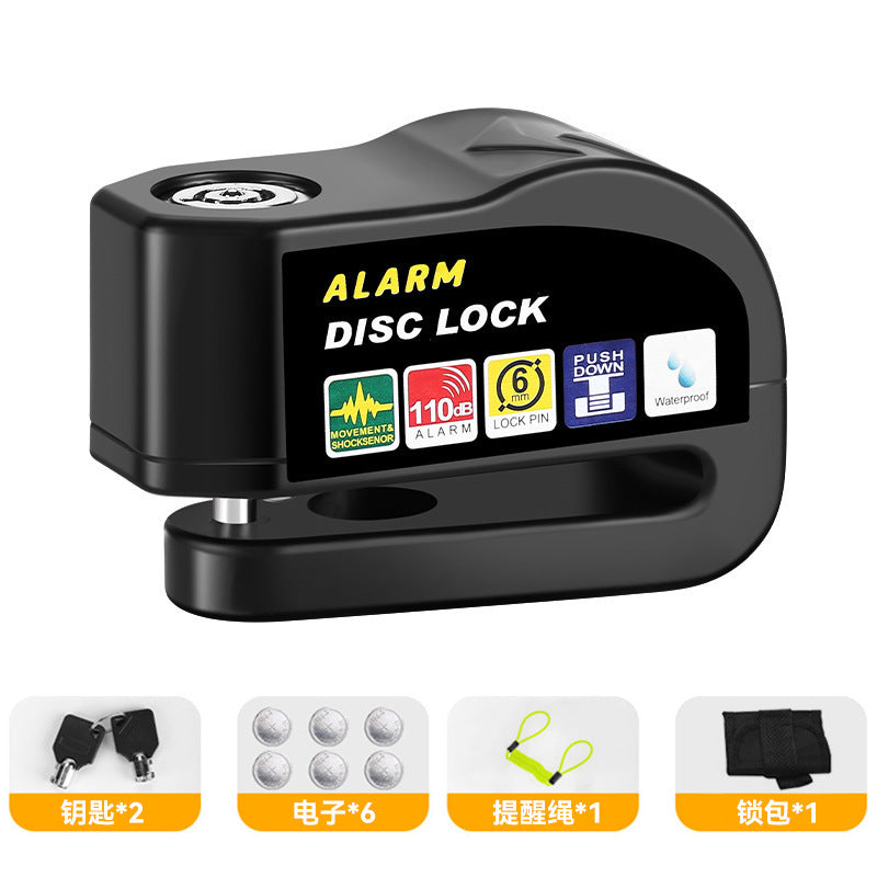 Alarme de disque de frein de moto blocage antivol véhicule électrique alarme en alliage contrôlable disque de blocage de disque de vélo