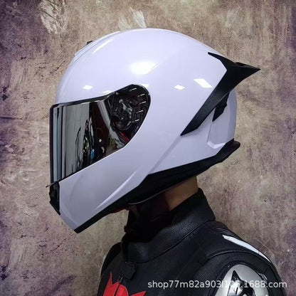 AXOR casques moto casques homme et femme protection solaire été moto jusqu'à la personnalité grand aileron fente arrière sécurité Bluetooth