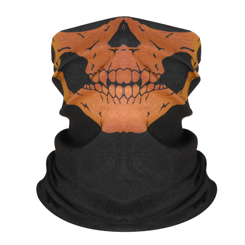 Masque de cyclisme foulard col chaud accessoire de Halloween crâne versatile foulard visage foulard magique