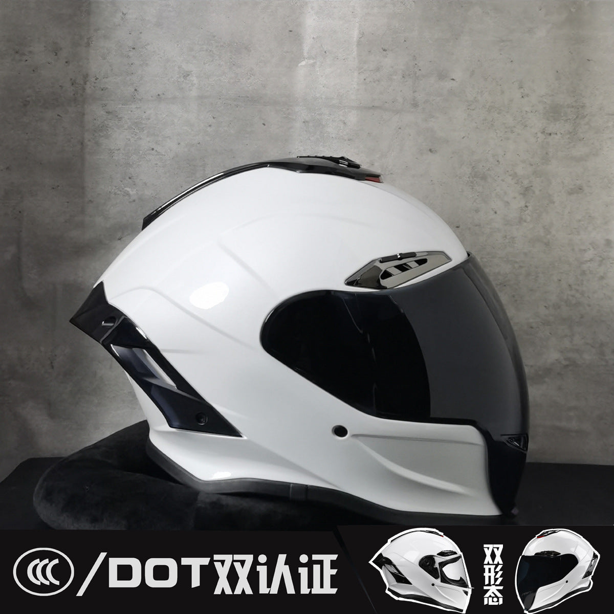 Casque NBTK certification DOT casque de moto à visière longue et courte