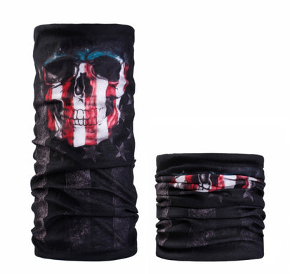 Masque de cyclisme foulard col chaud accessoire de Halloween crâne versatile foulard visage foulard magique