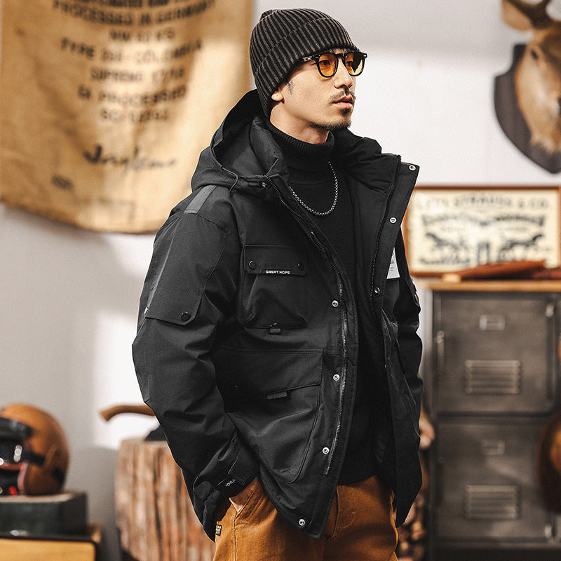 Veste en plumon de graphène vintage américain pour homme hiver en plein air style fonctionnel veste automne et hiver pour homme