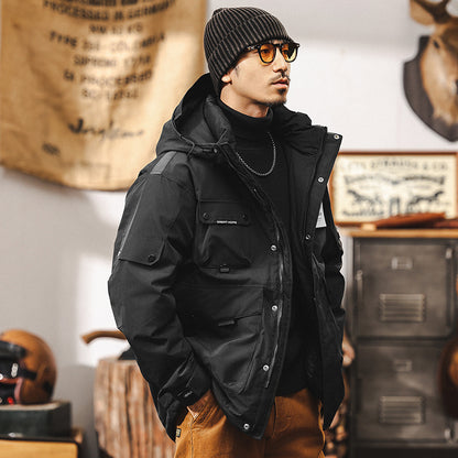 Veste en plumon de graphène vintage américain pour homme hiver en plein air style fonctionnel veste automne et hiver pour homme
