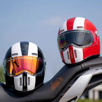 Casque WTCX de moto en fibre de carbone en PRF, casque complet, pour hommes et femmes