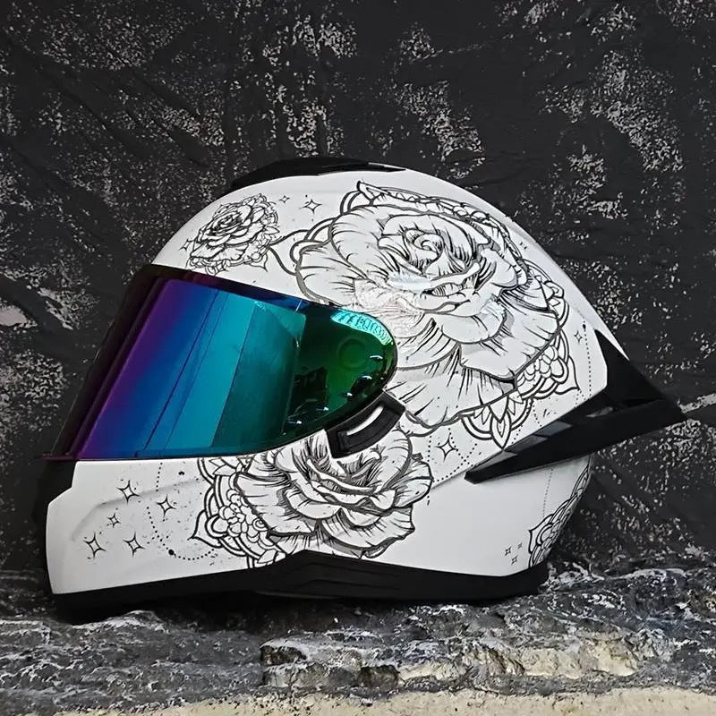 AXOR casques moto casques homme et femme protection solaire été moto jusqu'à la personnalité grand aileron fente arrière sécurité Bluetooth