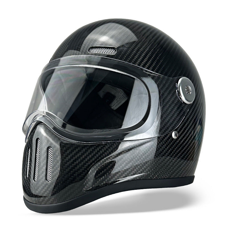 Casque WTCX de moto en fibre de carbone en PRF, casque complet, pour hommes et femmes
