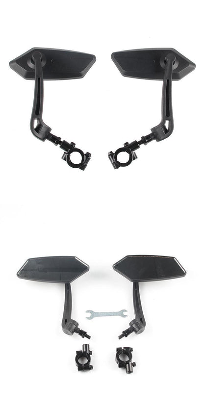 rétroviseur de vélo, rotation à 360 degrés, réflecteur de batterie de moto, miroir en verre haute définition.
