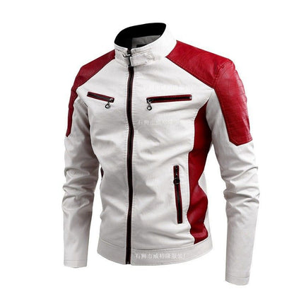 Veste en simili cuir, mince pour rester chaud