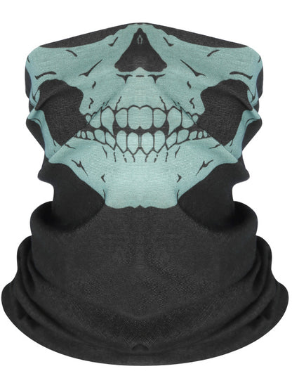 Masque de cyclisme foulard col chaud accessoire de Halloween crâne versatile foulard visage foulard magique